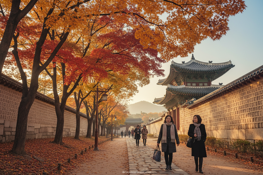 Autumn foliage Seoul South Korea